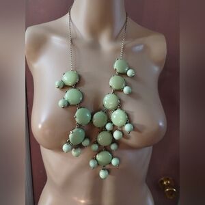 Beautiful green hanging women's necklace